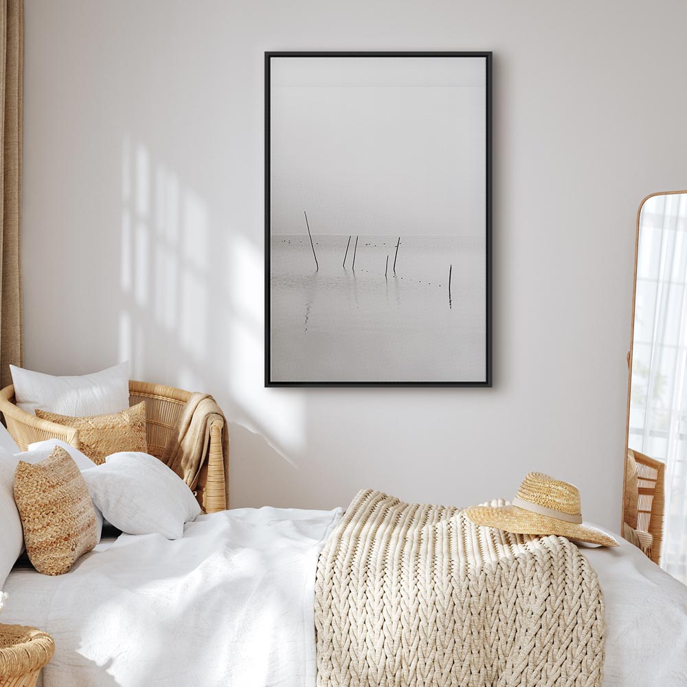 Misty Coastal Trail Vertical Canvas Print