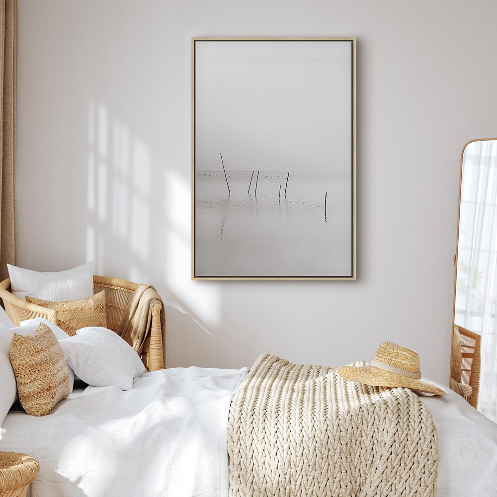 Misty Coastal Trail Vertical Canvas Print