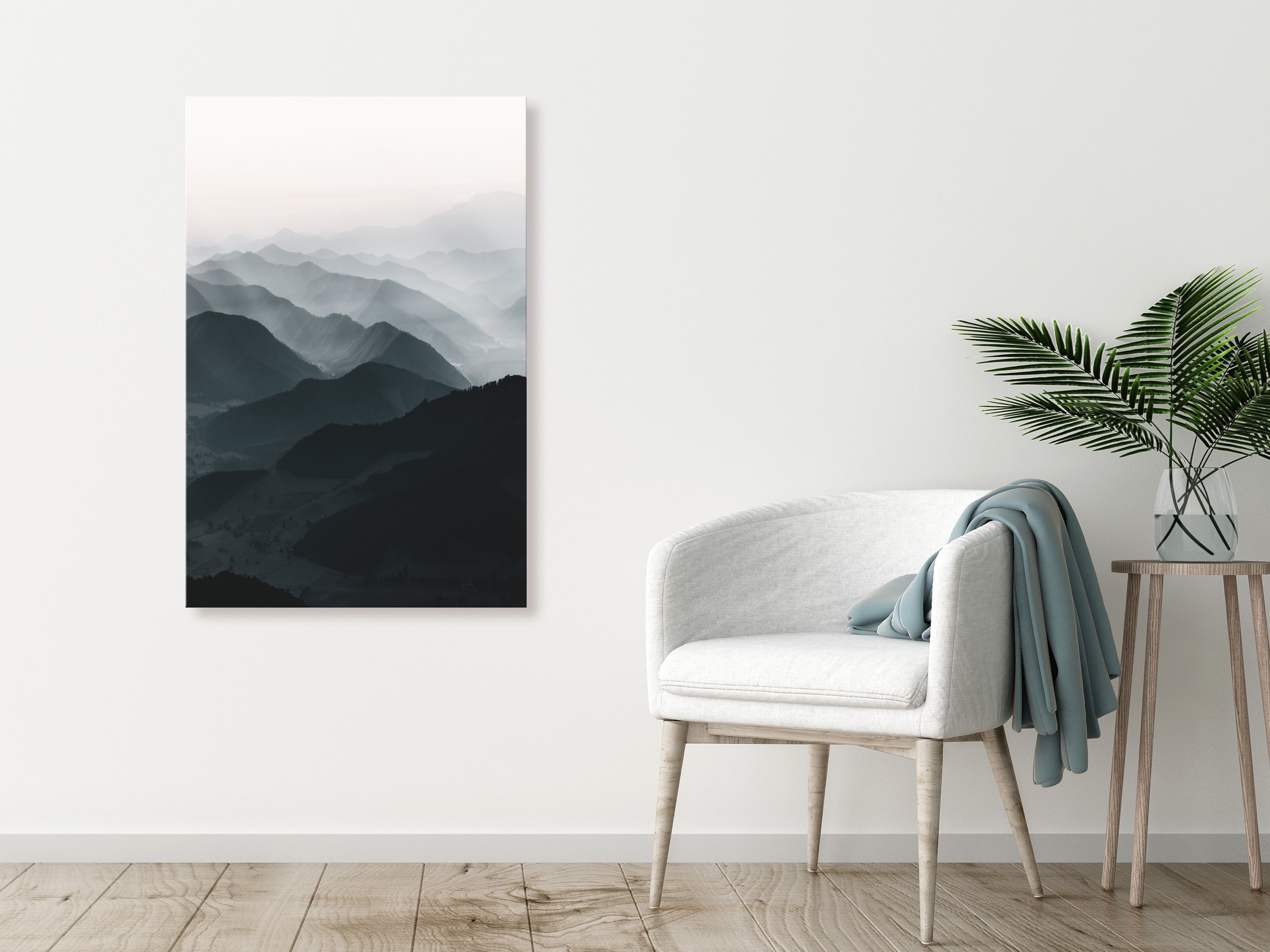Canvas Print Parallel Ridges Vertical 1 Part