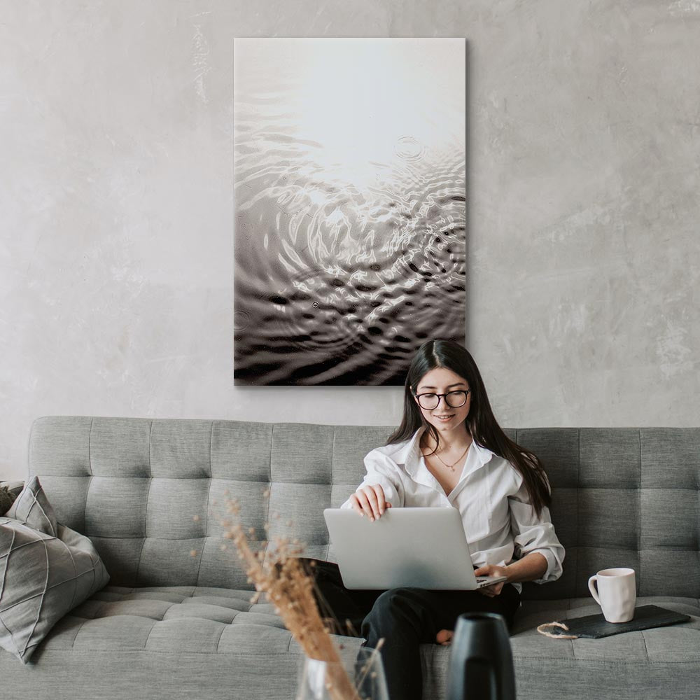 Water Surface Waves Vertical Canvas Print
