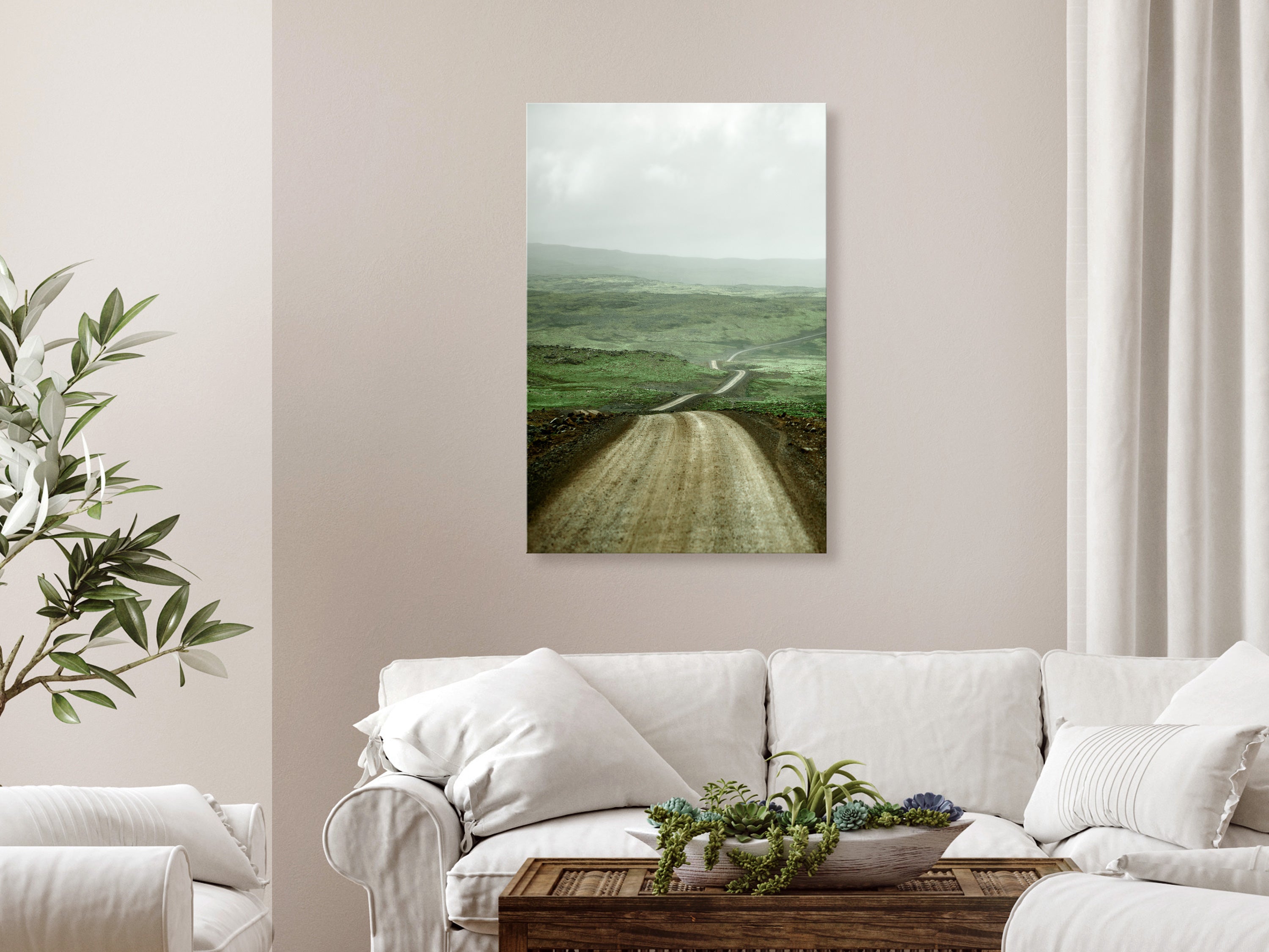 Canvas Print Road Across the Plains Vertical