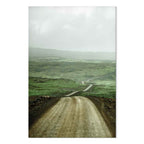 Road Across Plains Landscape Canvas Print
