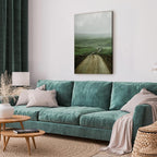 Road Across Plains Landscape Canvas Print