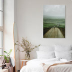 Road Across Plains Landscape Canvas Print