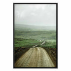 Road Across Plains Landscape Canvas Print