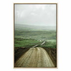 Road Across Plains Landscape Canvas Print