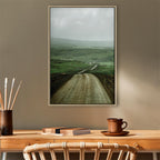 Road Across Plains Landscape Canvas Print