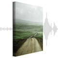 Road Across Plains Landscape Canvas Print