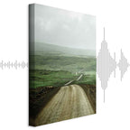 Road Across Plains Landscape Canvas Print