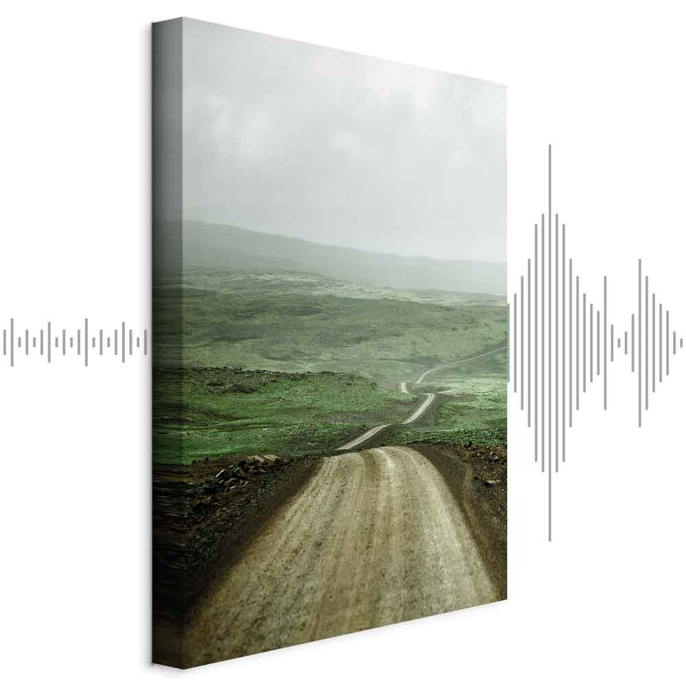 Road Across Plains Landscape Canvas Print