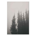 Forest Fog Landscape Vertical Canvas Print