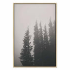 Forest Fog Landscape Vertical Canvas Print