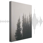 Forest Fog Landscape Vertical Canvas Print