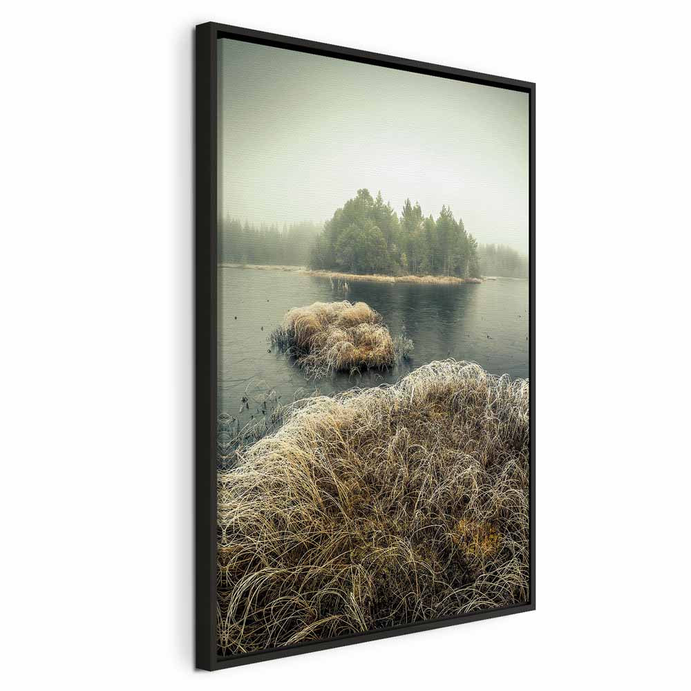 Autumn Wetlands Lake Landscape Canvas Print