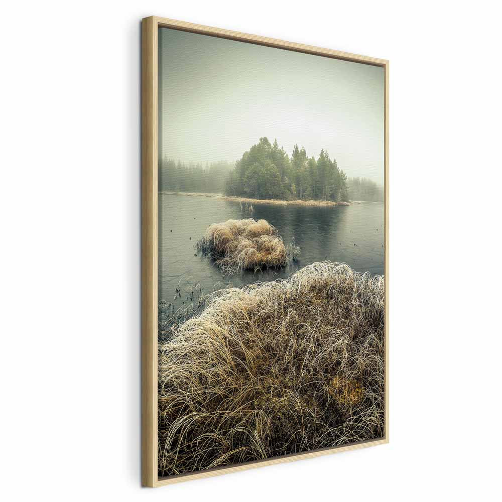 Autumn Wetlands Lake Landscape Canvas Print