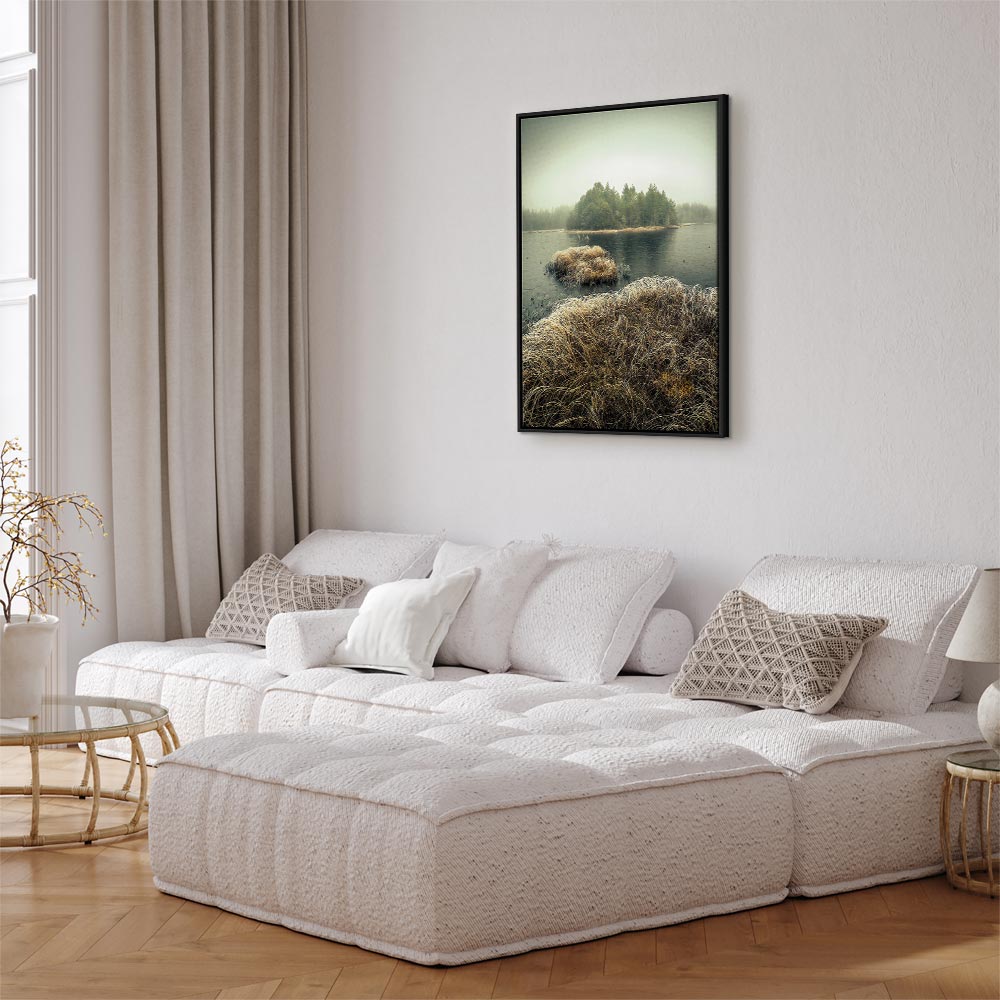 Autumn Wetlands Lake Landscape Canvas Print