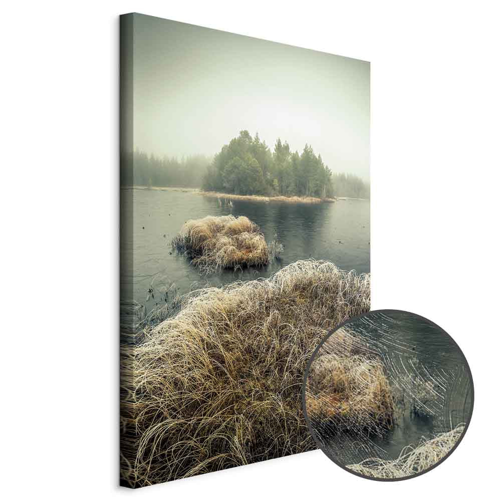 Autumn Wetlands Lake Landscape Canvas Print