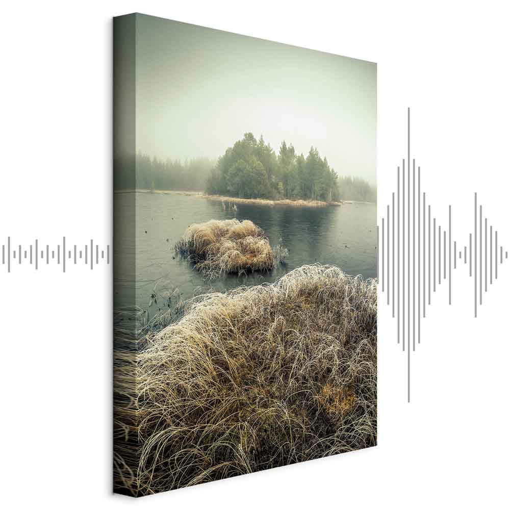 Autumn Wetlands Lake Landscape Canvas Print