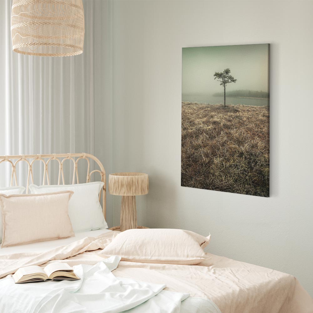 Lakeshore Trees Landscape Canvas Print