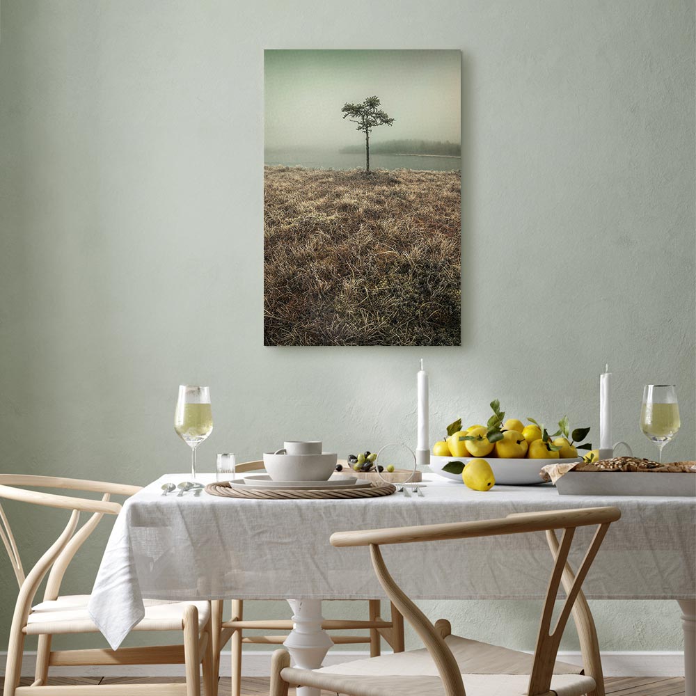 Lakeshore Trees Landscape Canvas Print