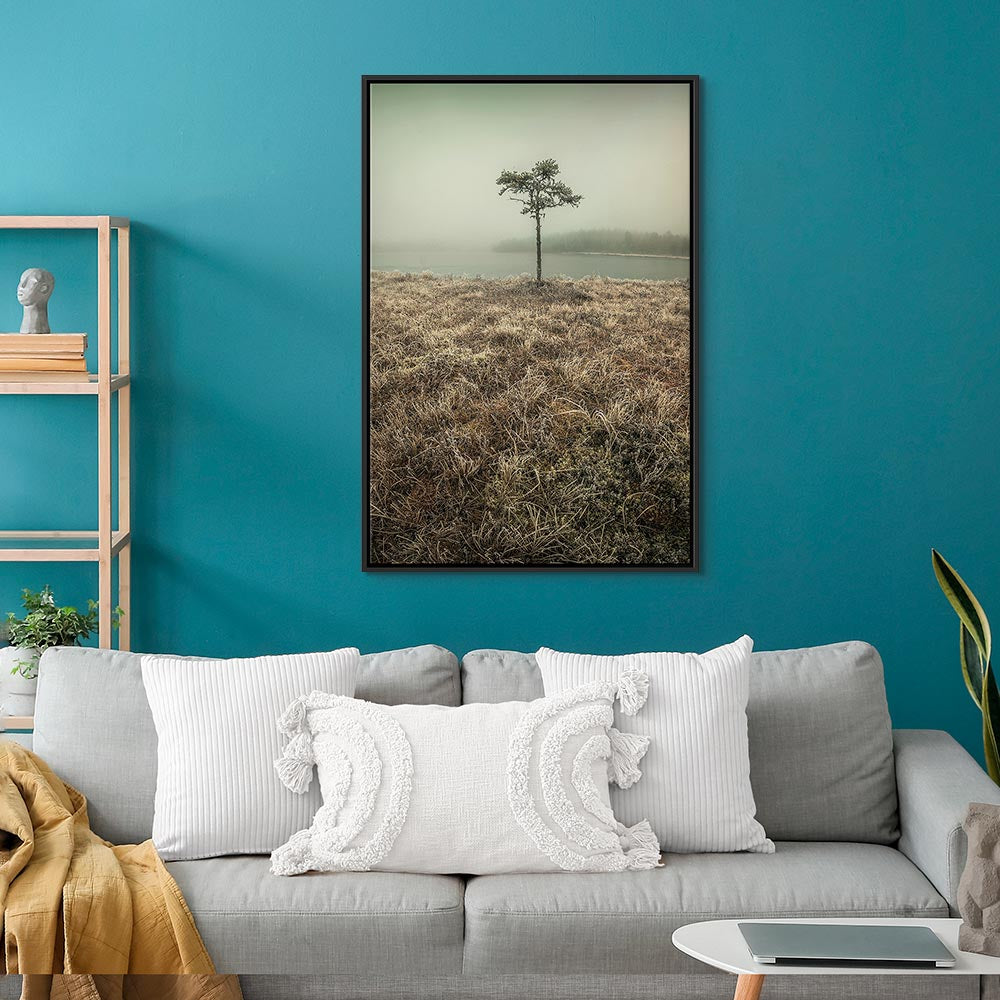 Lakeshore Trees Landscape Canvas Print