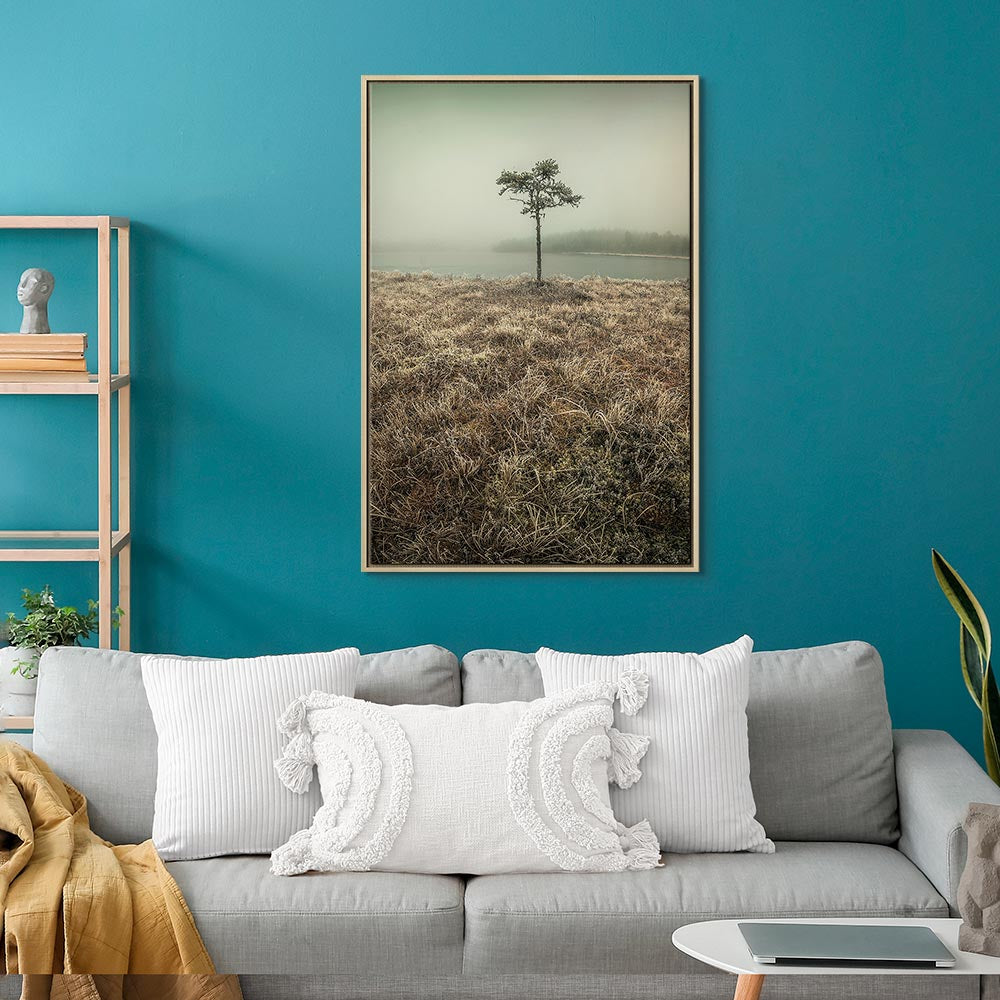 Lakeshore Trees Landscape Canvas Print