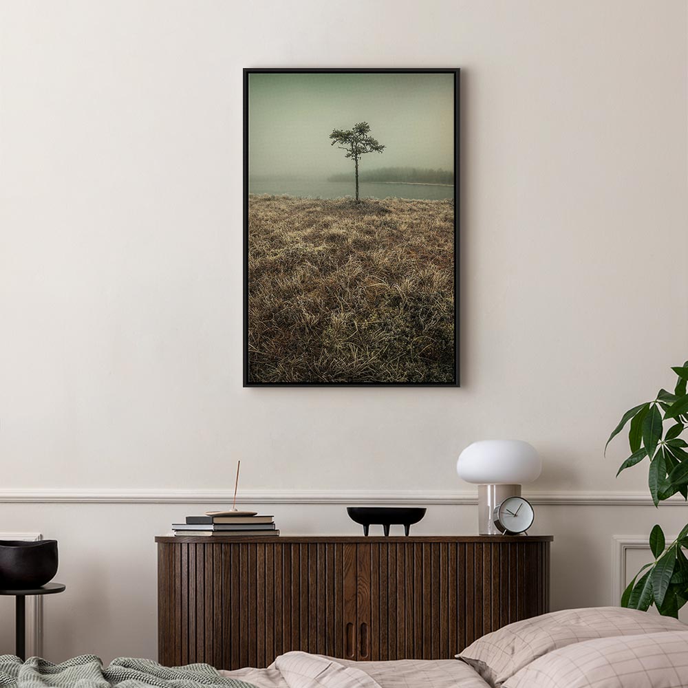 Lakeshore Trees Landscape Canvas Print