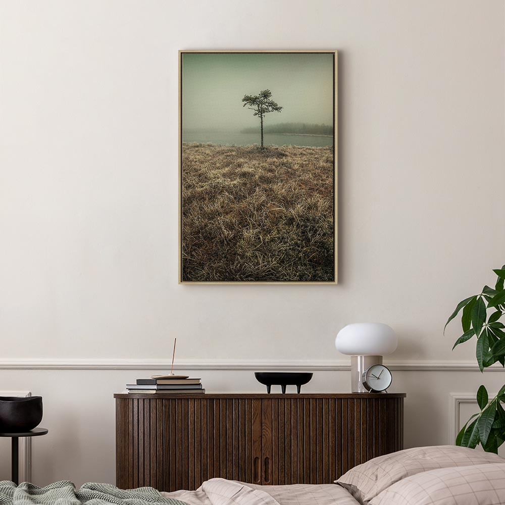 Lakeshore Trees Landscape Canvas Print