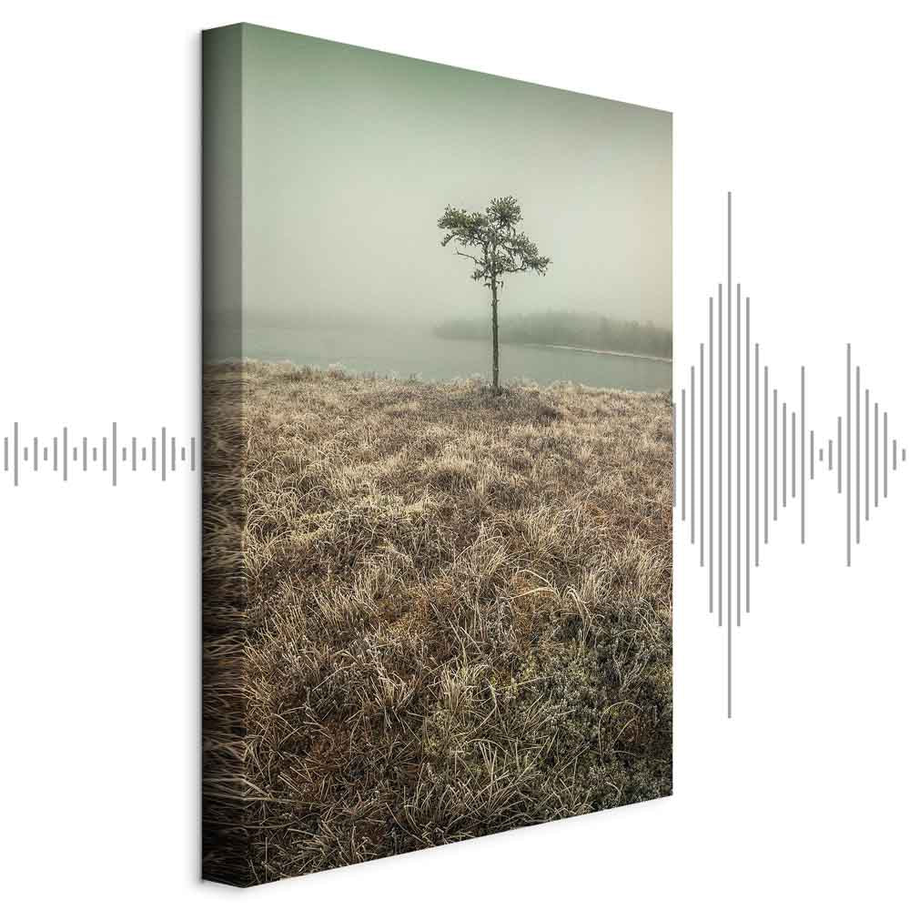 Lakeshore Trees Landscape Canvas Print