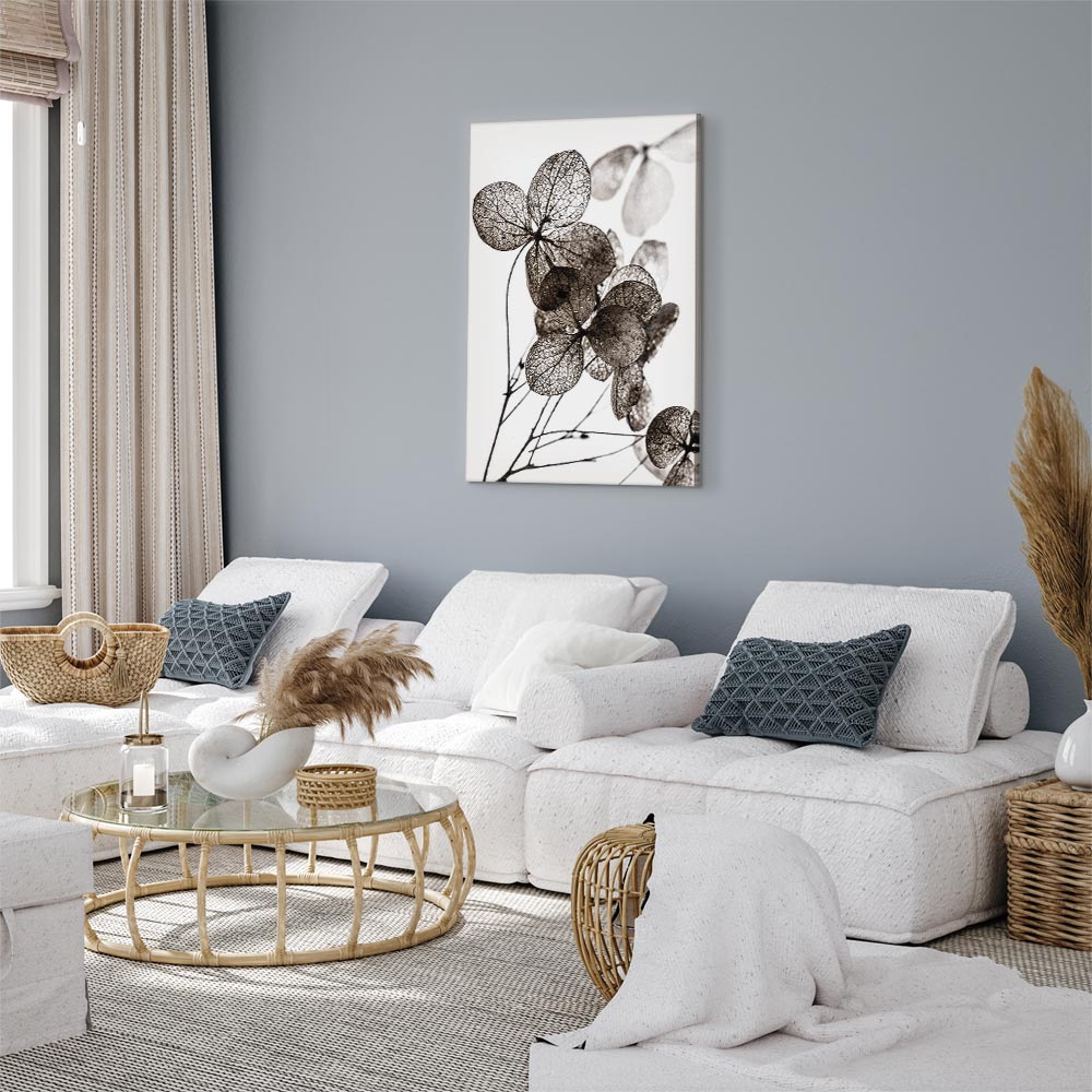 Transparent Clover Floral Canvas Print