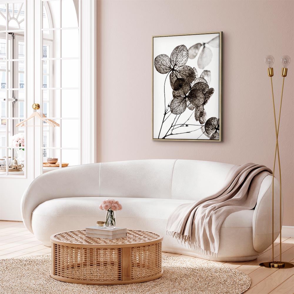 Transparent Clover Floral Canvas Print