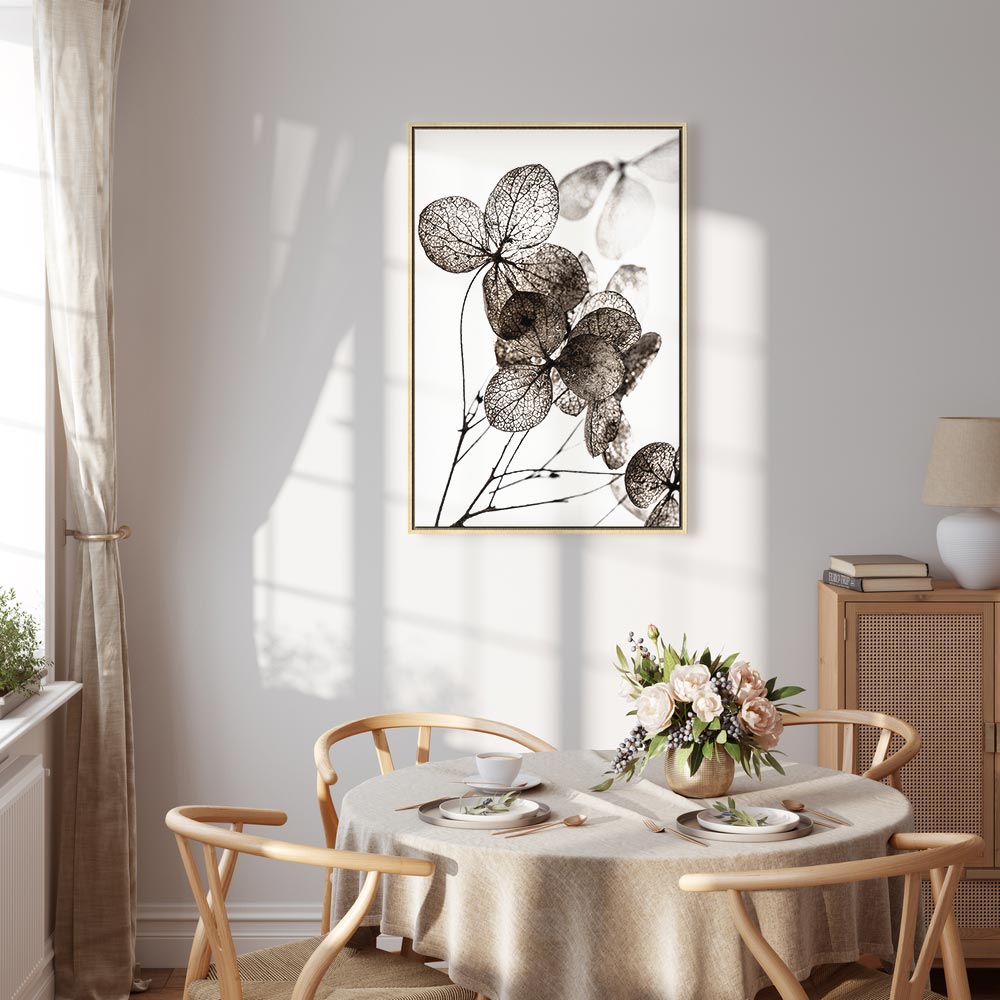 Transparent Clover Floral Canvas Print