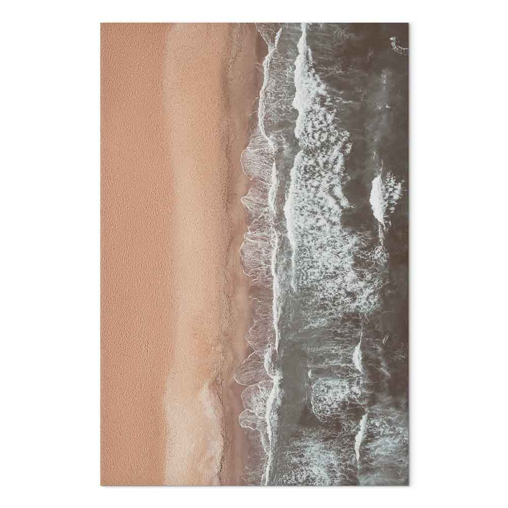 Shoreline Sea and Sand Vertical Canvas Print