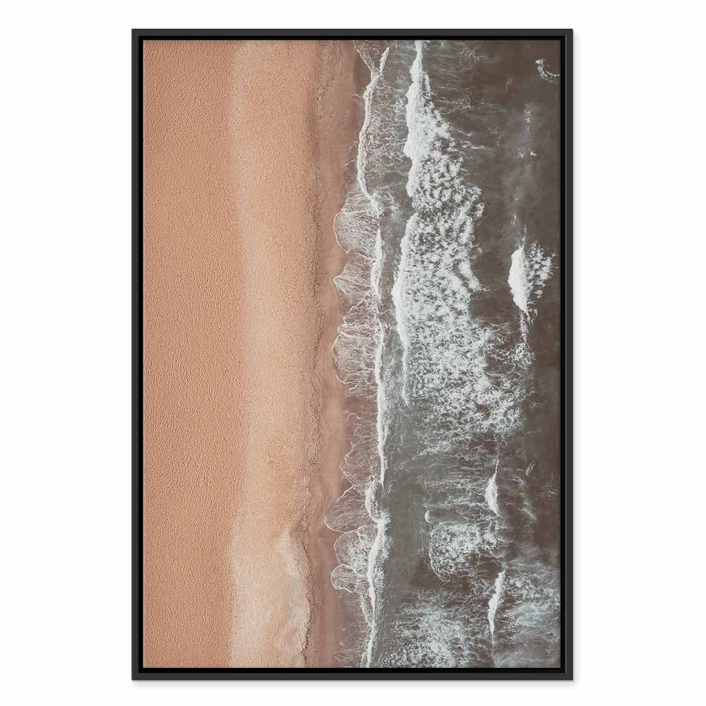 Shoreline Sea and Sand Vertical Canvas Print