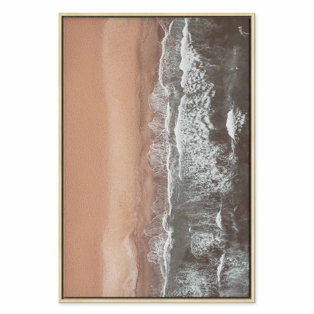 Shoreline Sea and Sand Vertical Canvas Print