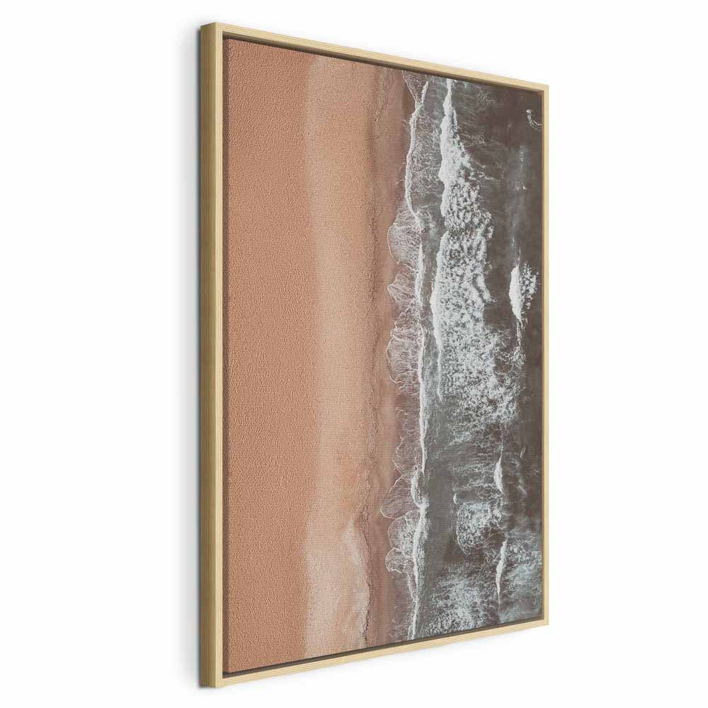 Shoreline Sea and Sand Vertical Canvas Print