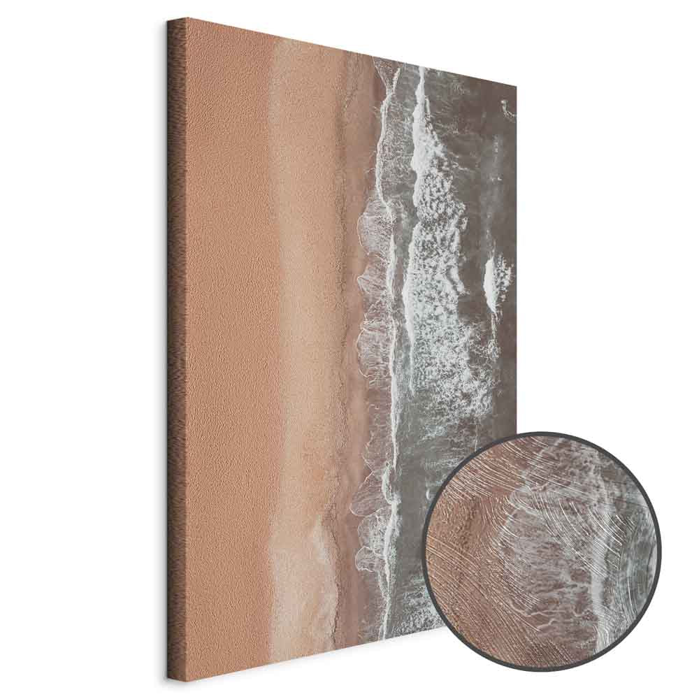 Shoreline Sea and Sand Vertical Canvas Print