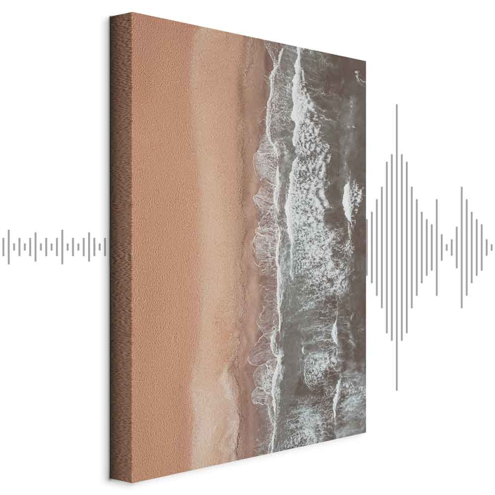 Shoreline Sea and Sand Vertical Canvas Print