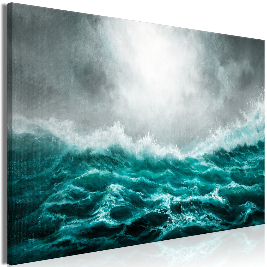 Canvas Print Restless Ocean Wide (1 Part)