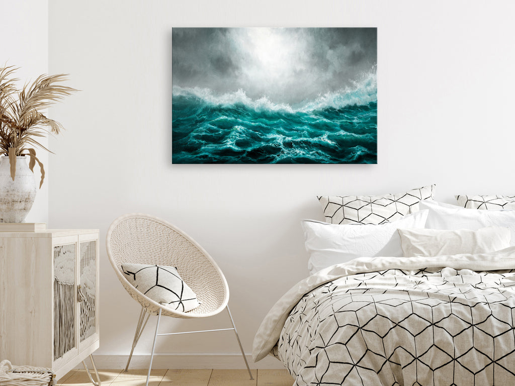 Canvas Print Restless Ocean Wide (1 Part)