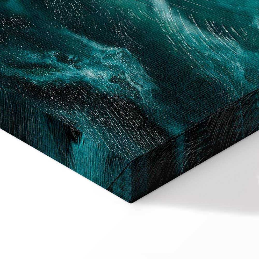 Stormy Ocean Waves Wide Canvas Print