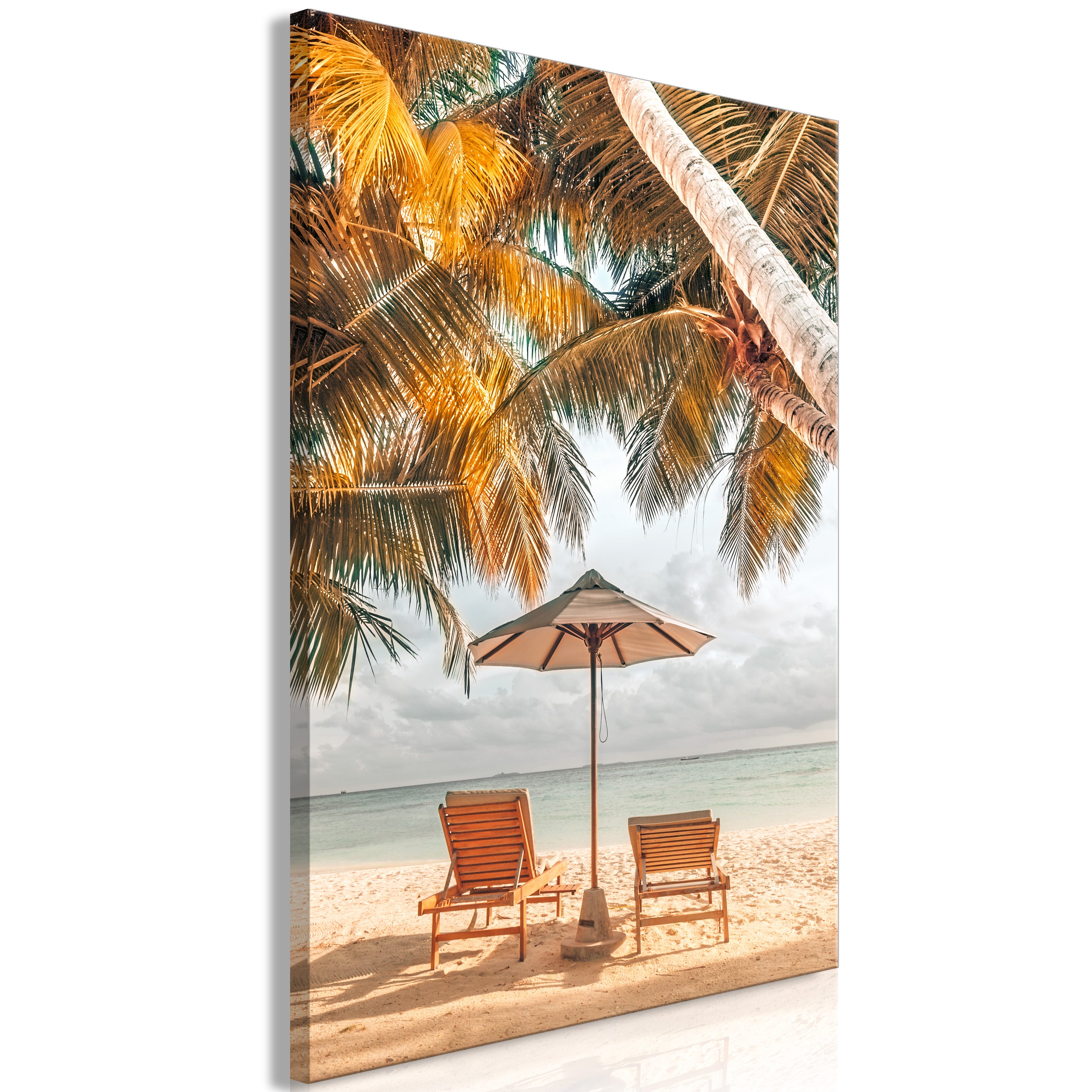 Canvas Print - Palm Umbrella (1 Part) Vertical