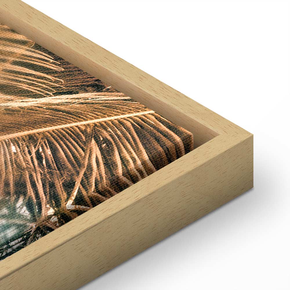 Palm Umbrella Tropical Beach Canvas Print