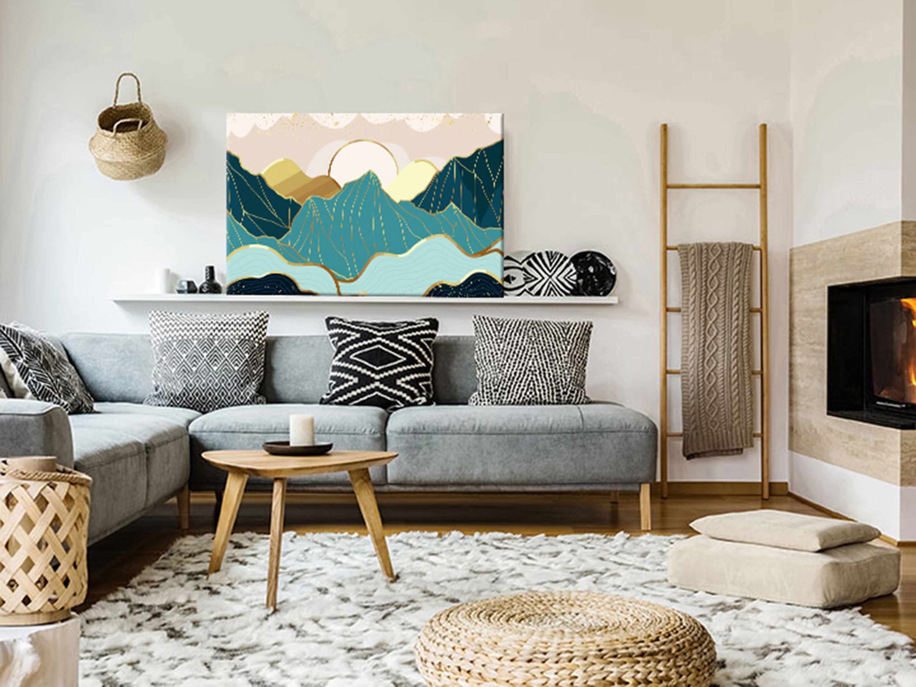 Canvas Print Green Pastures Wide (1 Part)