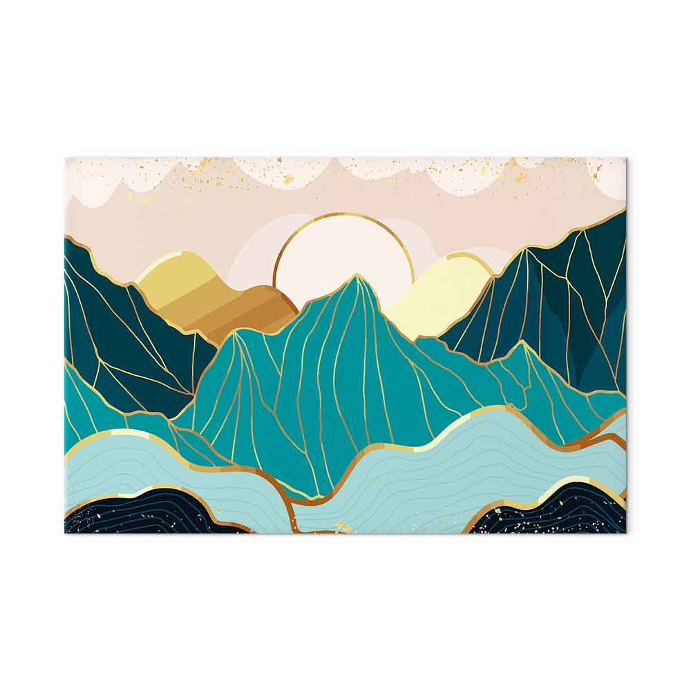 Green Pastures Landscape Wide Canvas Print