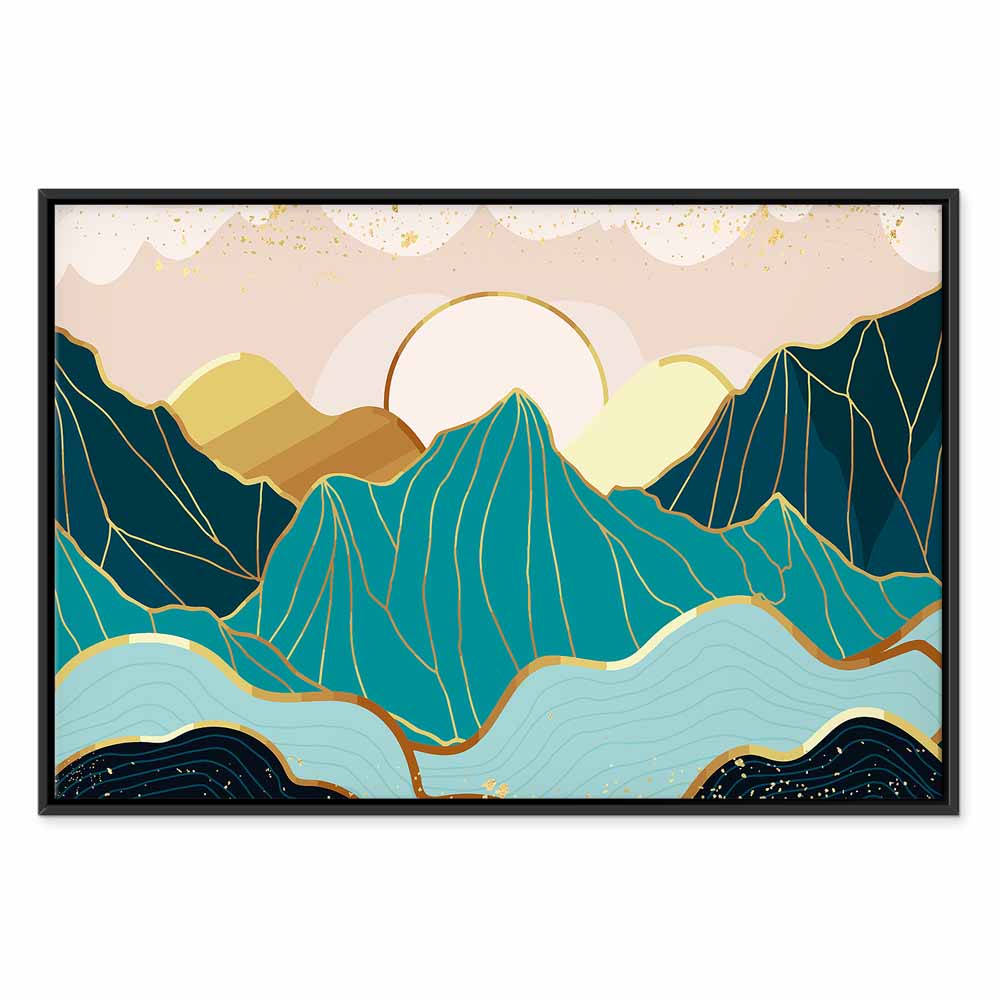 Green Pastures Landscape Wide Canvas Print