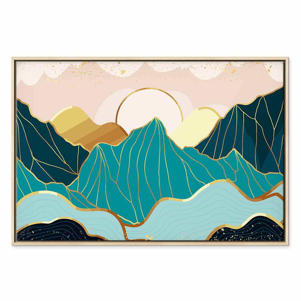 Green Pastures Landscape Wide Canvas Print