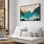 Green Pastures Landscape Wide Canvas Print