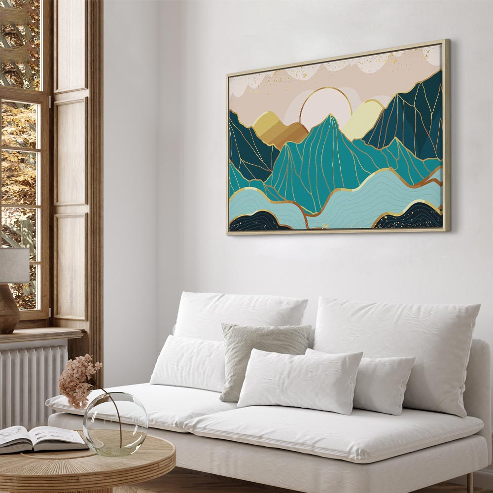 Green Pastures Landscape Wide Canvas Print