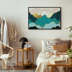 Green Pastures Landscape Wide Canvas Print